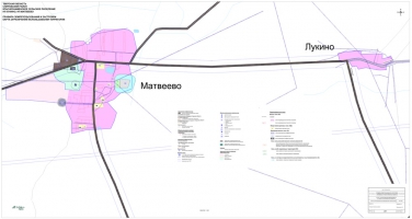 Карта ограничений использования территорий нп Матвеево, нп Лукино